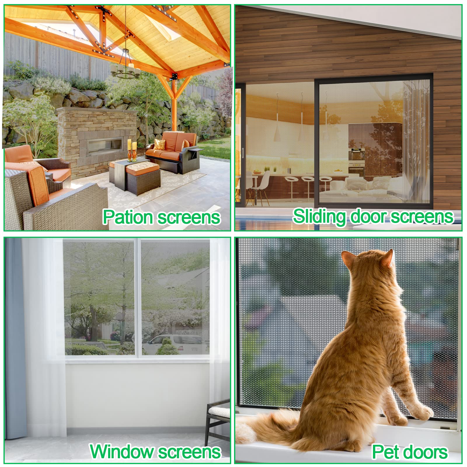 QWR durable mesh stands up to pets and weather.