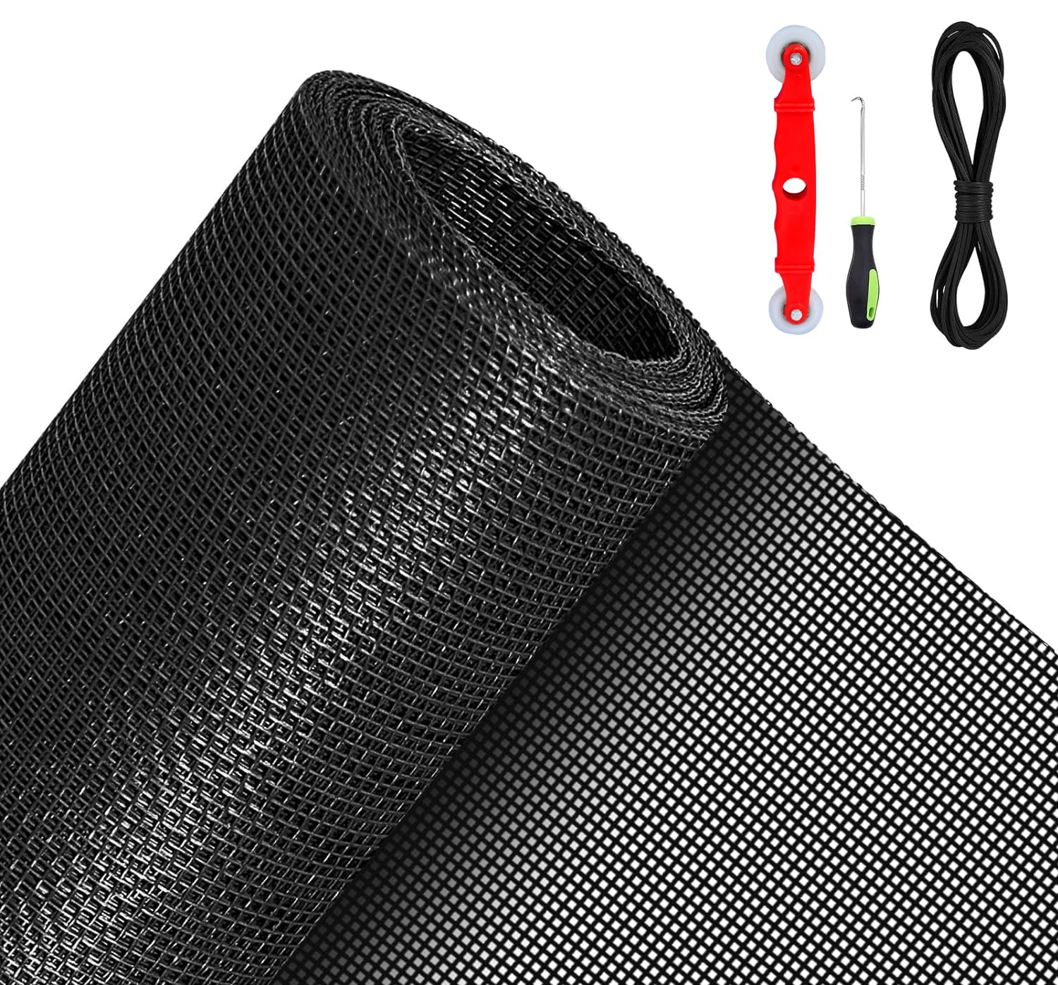 QWR Pet Proof Screen Kit close-up showing reinforced PVC-coated mesh for pet durability.