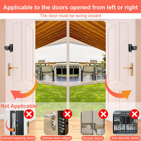 Qwwia inward-swing door compatibility fits most standard doors