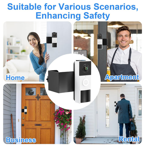 Qwwia rental-friendly no-drill mount fits many door setups