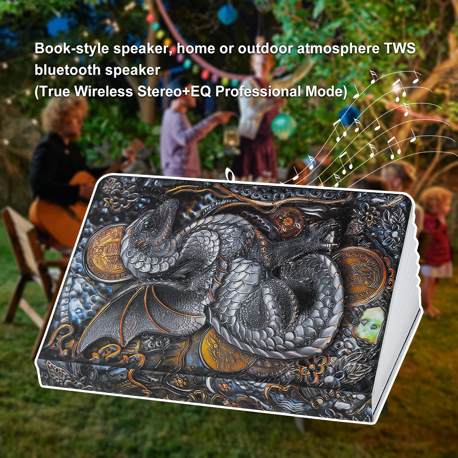 QXMGCBOK Relief-art leather shell blends in modern interiors.