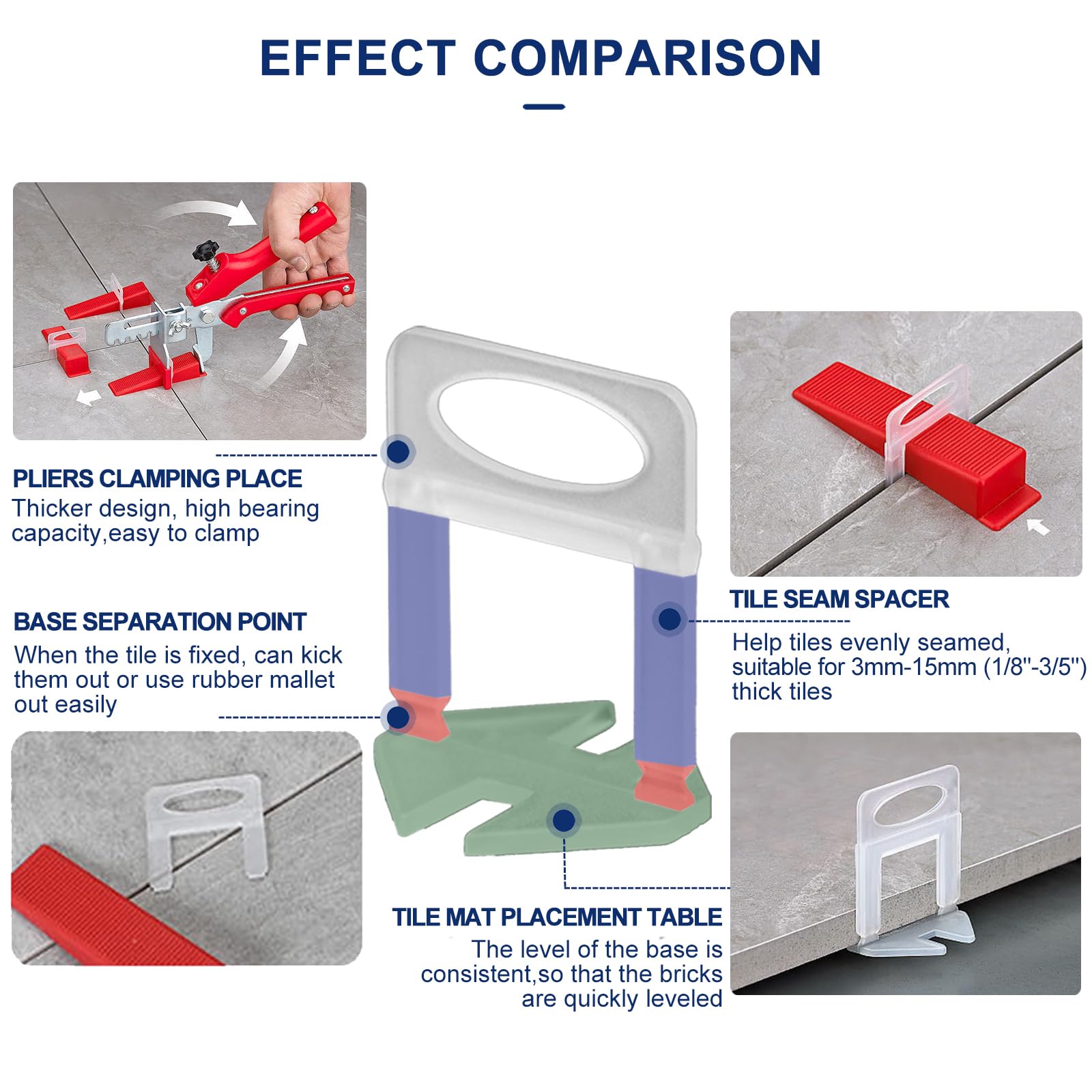 QXTXYZ spacers demonstrate 1/32-inch joint compatibility in layouts