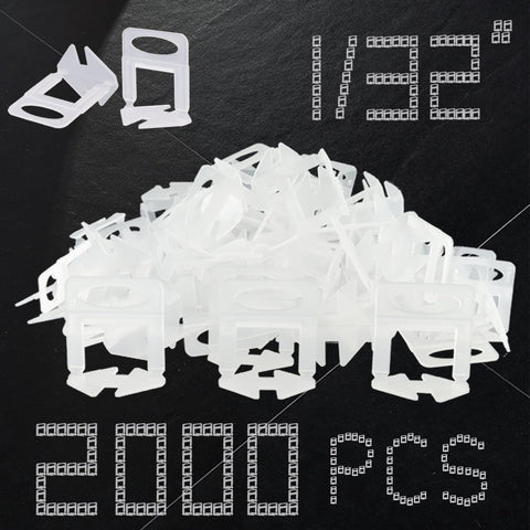 QXTXYZ tile leveling clips close-up showing 2000 spacers for precise tiling