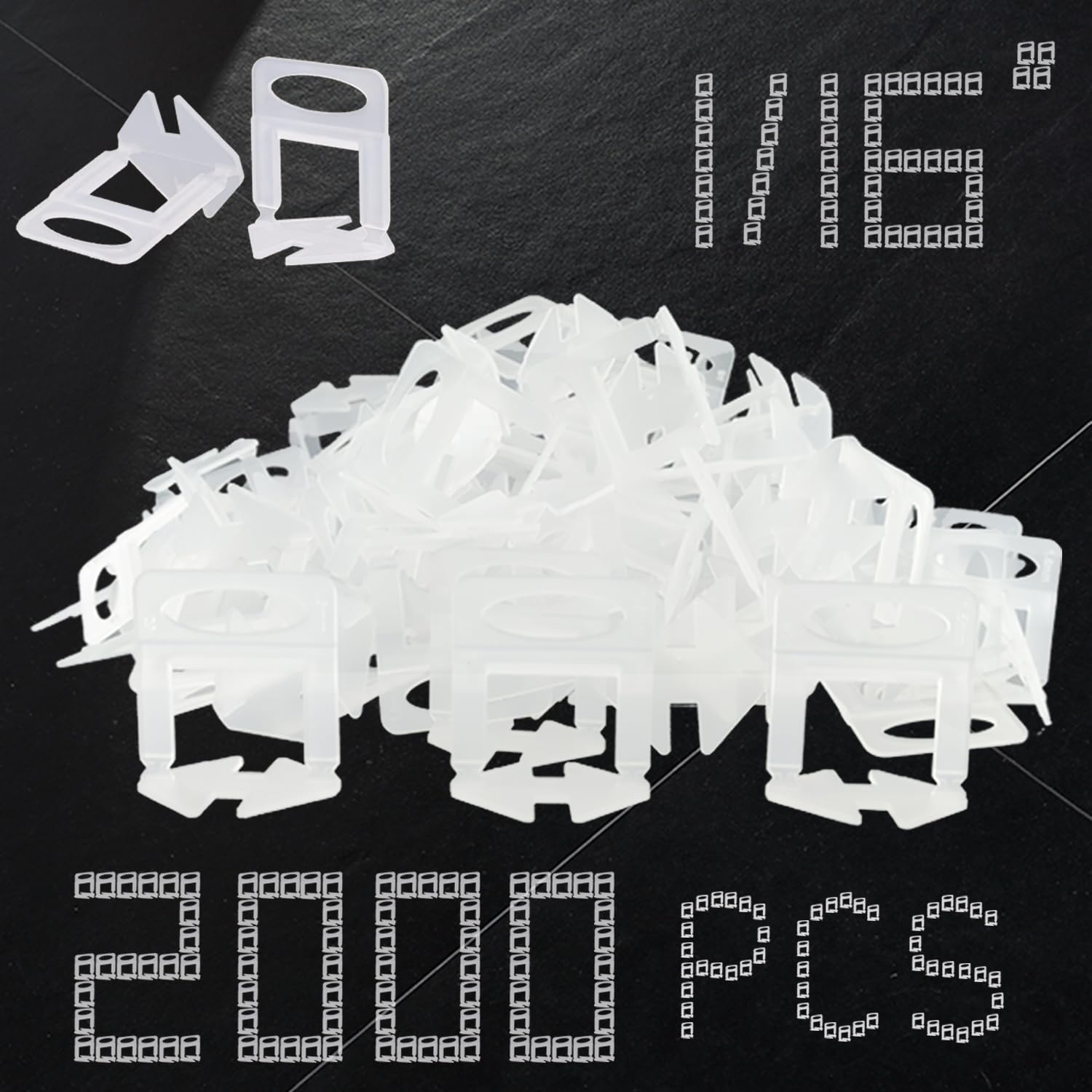 QXTXYZ Tile Leveling Clips 2000pc package for efficient wall and floor tile prep