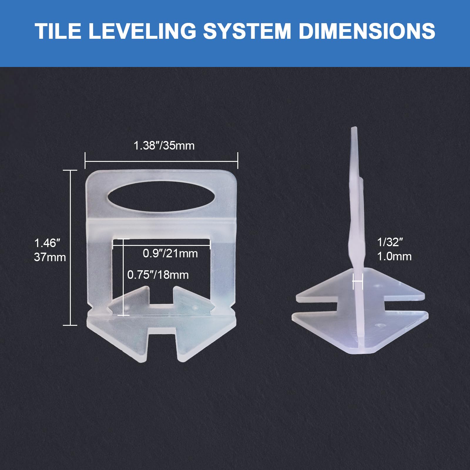 QXTXYZ wall and floor leveler clip in action supporting flat tile alignment