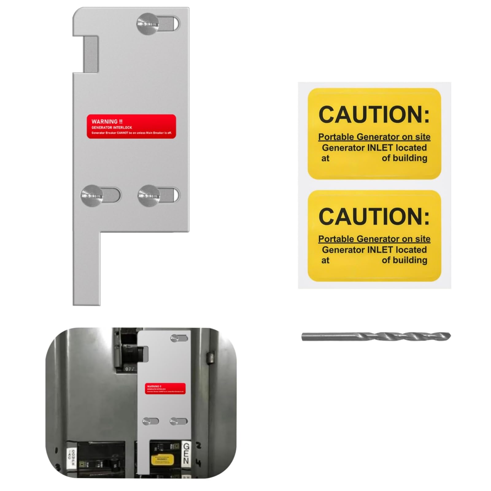 QYZZRS generator interlock kit for Square D vertical main enables safe power transfer