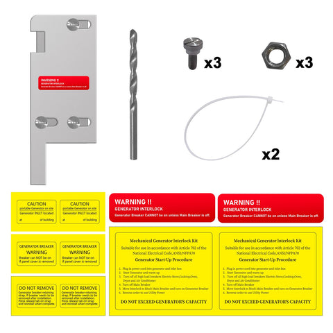 QYZZRS startup labels help verify generator start procedures