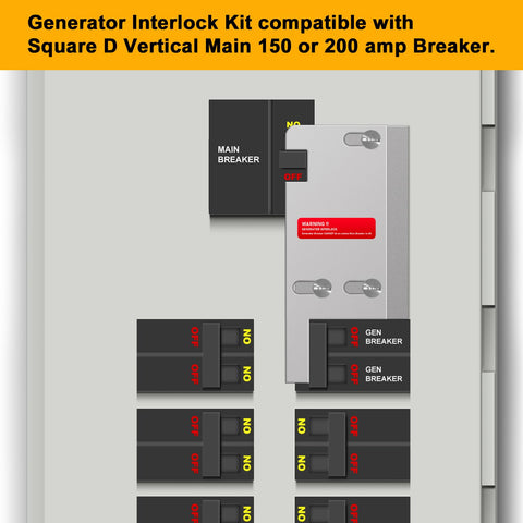 QYZZRS interlock plate for Square D prevents simultaneous energizing