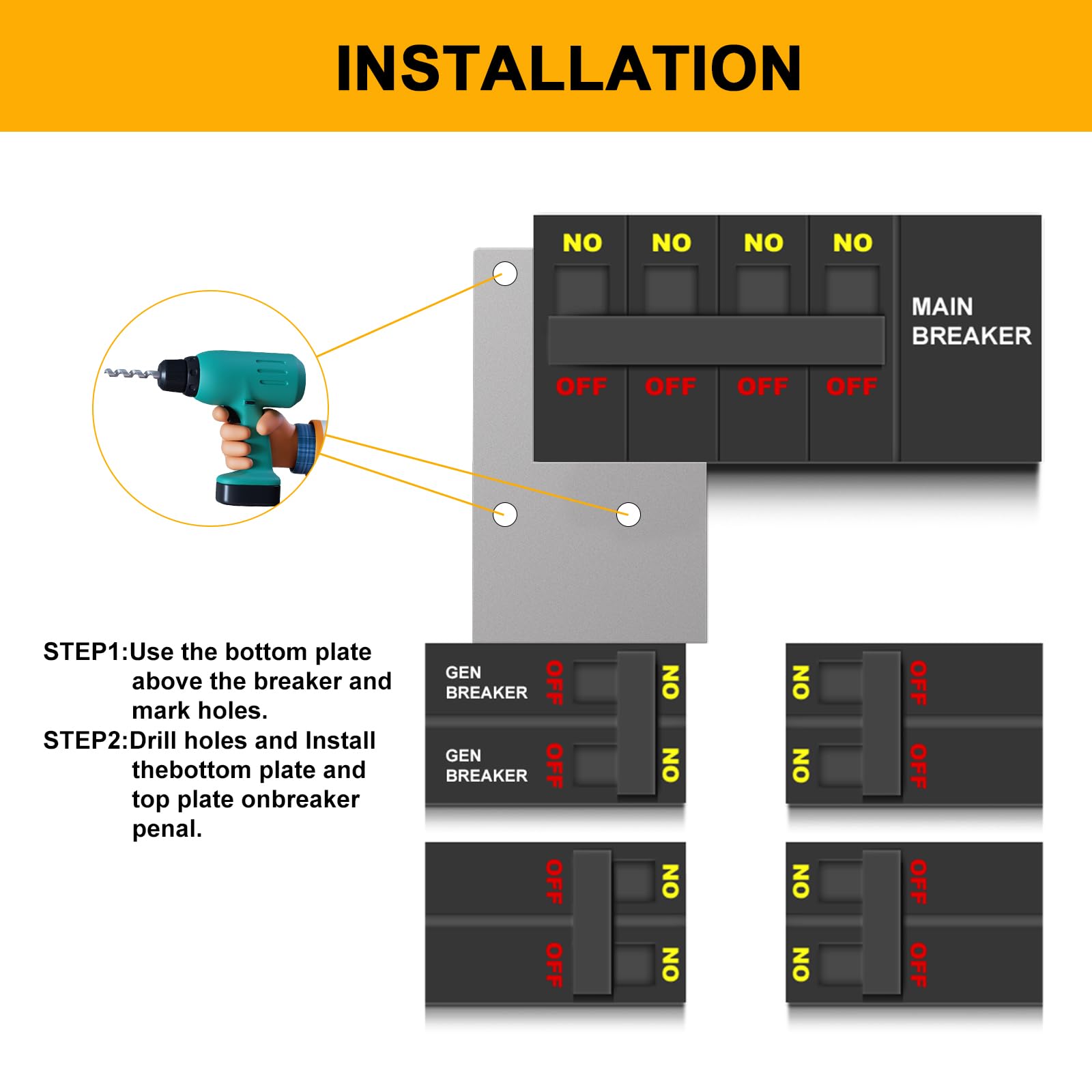 QYZZRS screws kit included for secure attachment of the interlock plate