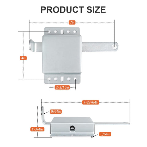 QZATTCAEN galvanized iron deadlock close-up showing durable construction