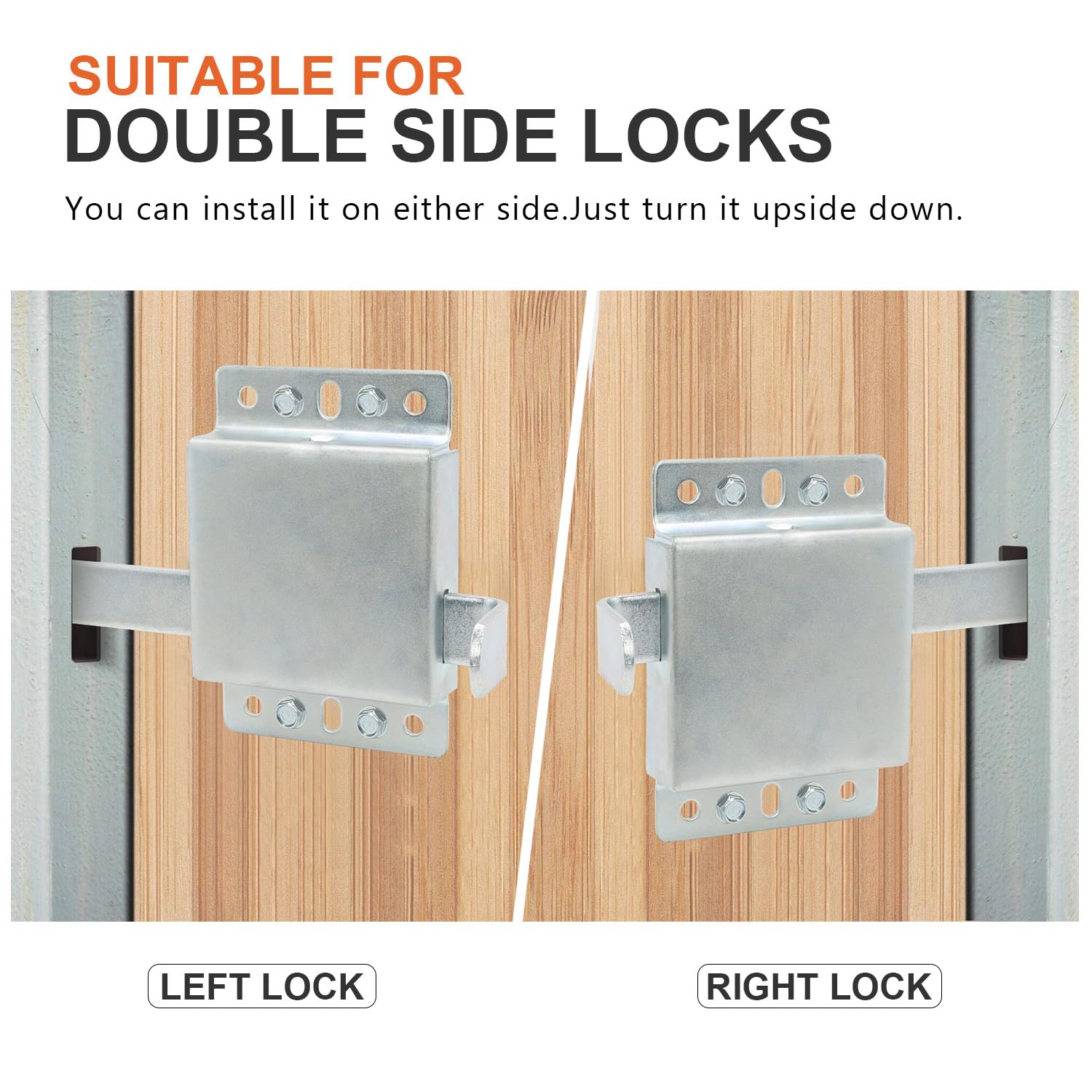 QZATTCAEN silver finish galvanized steel lock for modern look