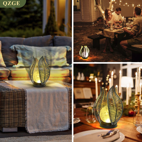 QZGE warm white glow highlights walkways and entryways.