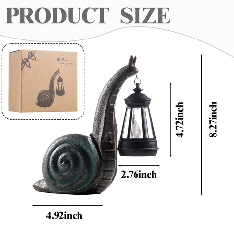QZJDDZSW solar snail lantern provides ambient light on dark pathways