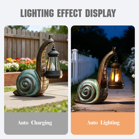QZJDDZSW waterproof resin snail figurine stays durable in rain