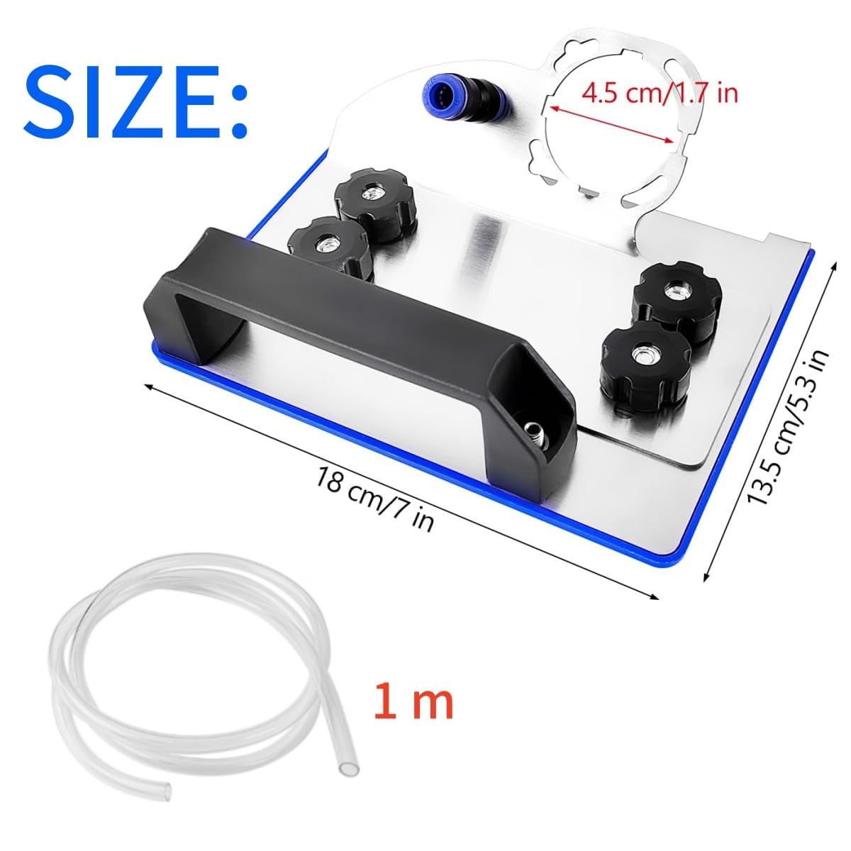 QZQUFJ 45-degree chamfer cut setup for ceramic tiles.