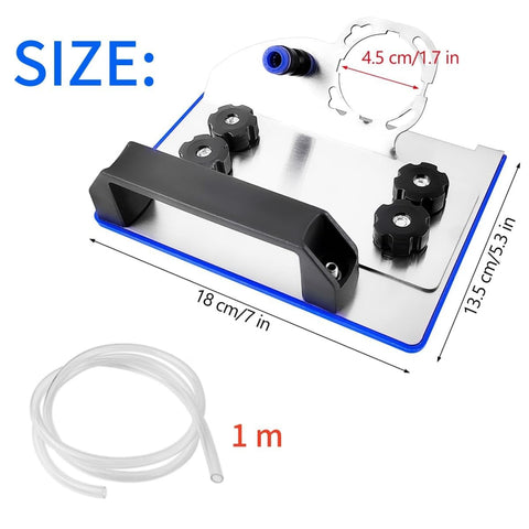 QZQUFJ 45-degree chamfer cut setup for ceramic tiles.