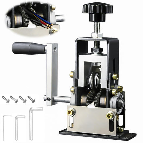QZQUFJ automatic copper wire stripper front view for precise outer sheath removal.