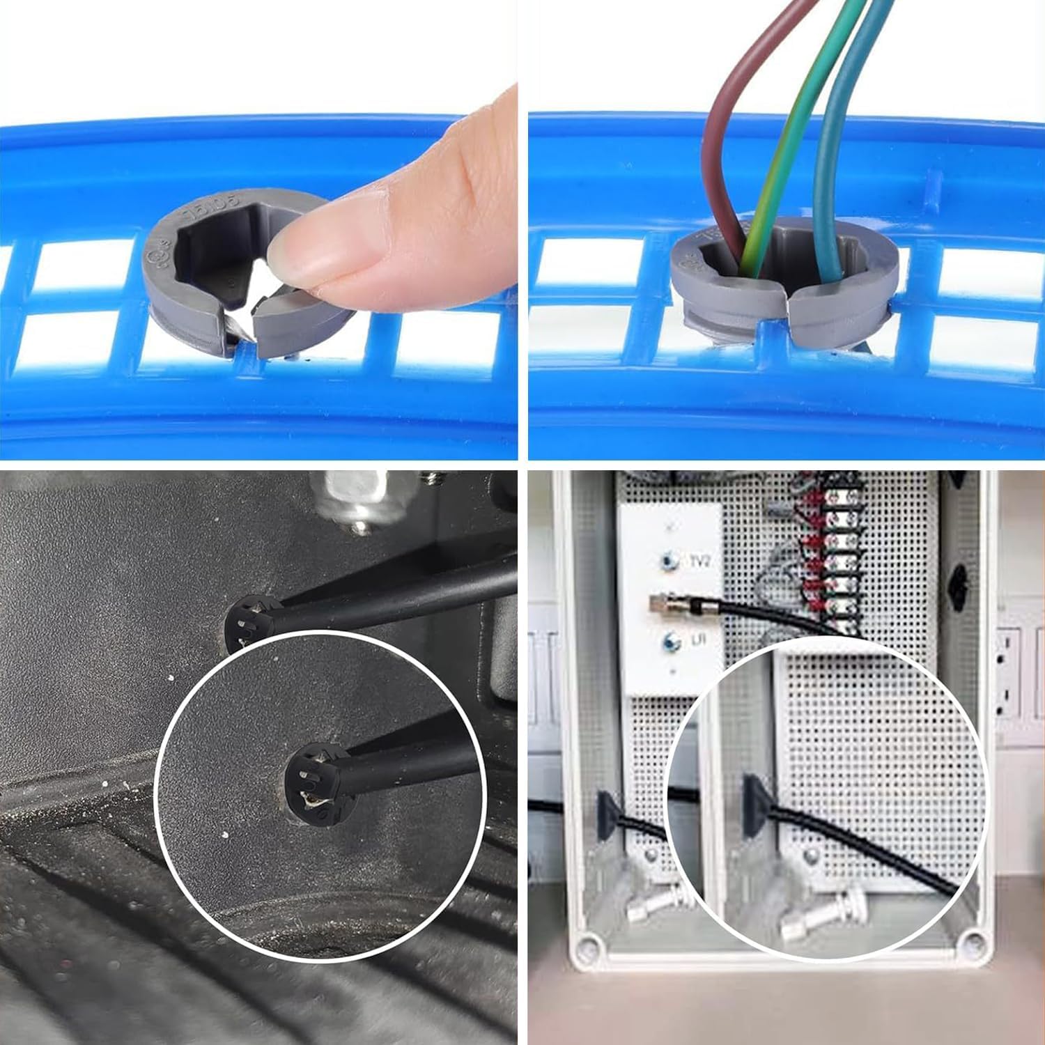 QZQUFJ edge-protection keeps wires safe inside junction boxes.