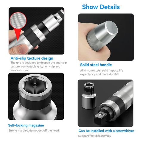 QZQUFJ ergonomic non-slip knurl grip for controlled action.
