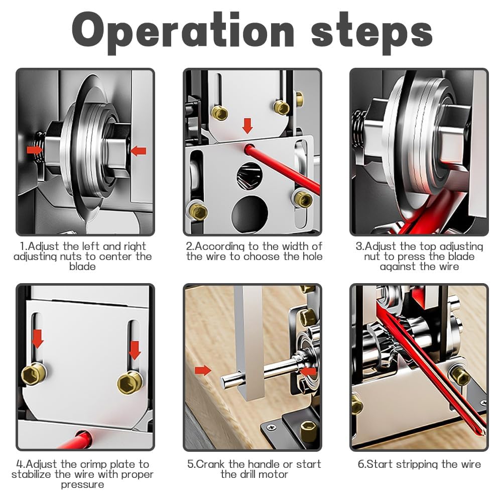 QZQUFJ adjustable-hole stripping for different cable sizes.