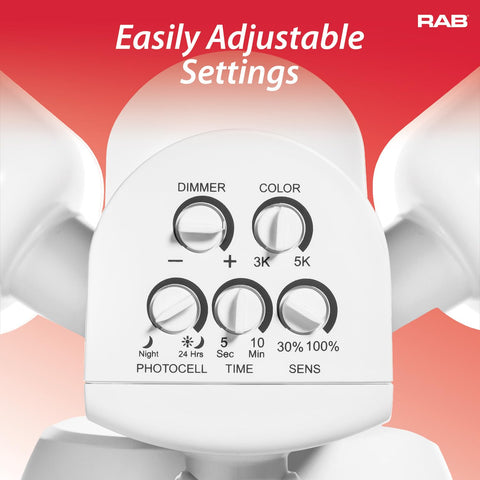 RAB LU160 dusk-to-dawn photocell ensures automatic nighttime operation