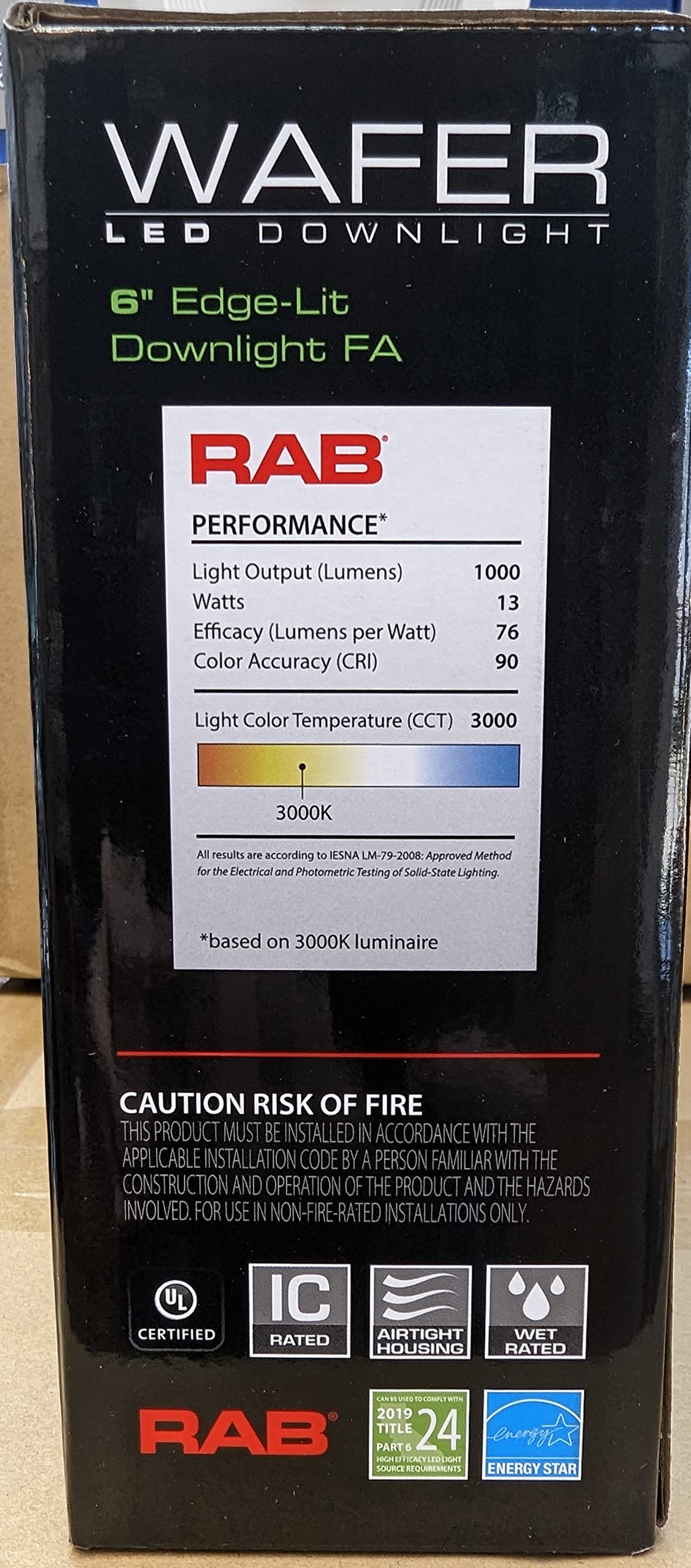 RAB Lighting WFRL 5CCT selectable downlight switch enables quick color tuning.