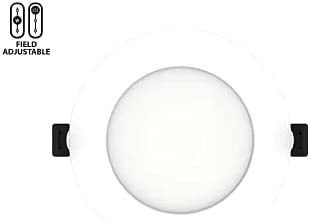 RAB Lighting WFRL 4-inch downlight with black trim fits tight ceilings.