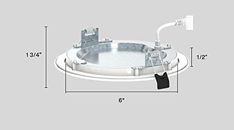 RAB Lighting WFRL 6-inch downlight with black trim for larger areas with crisp light.