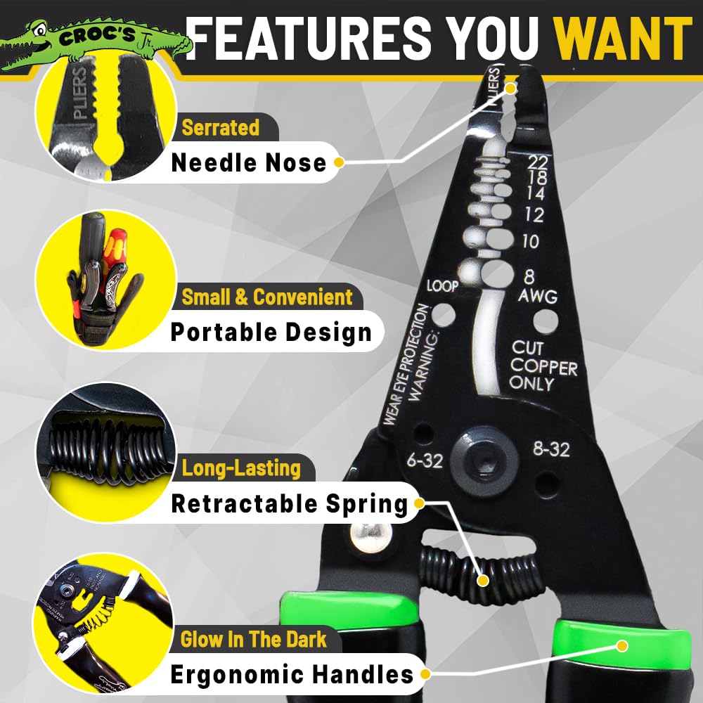 Rack-A-Tiers Croc's Jr. glow-in-the-dark ergonomic handles aid comfort.