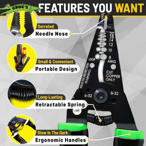 Rack-A-Tiers Croc's Jr. glow-in-the-dark ergonomic handles aid comfort.