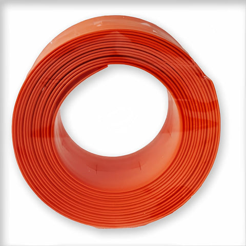 Rack-A-Tiers Poke-E perforated orange strip holds wires in place during rough-in for tidy drywall installs.