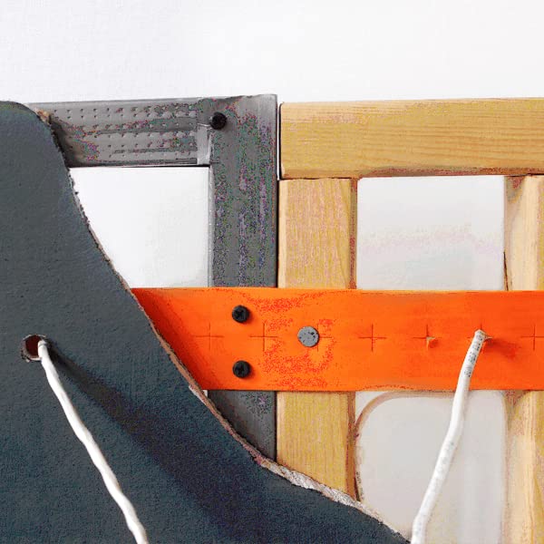 Rack-A-Tiers Poke-E wire-holding strip demonstrates organized rough-in for safer cable layout.