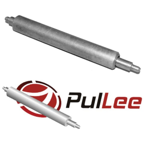 Rack-A-Tiers PulLee angled side view, stainless steel design supports heavy-duty wire pulling.