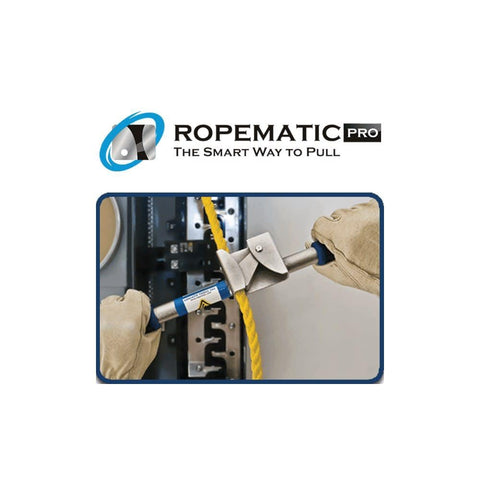 Rack-A-Tiers Ropematic Pro in action with fish tape for quick pulls