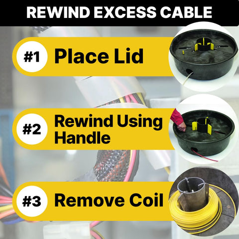 Rack-A-Tiers Wire Tub adjustable fins fitting different coil sizes securely