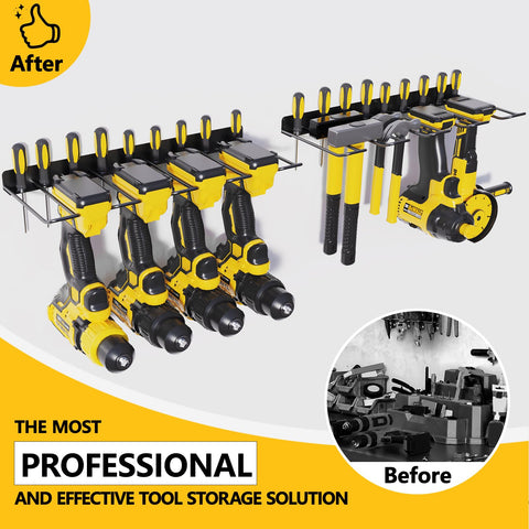 RacKeaLsi metal construction provides durable garage storage for heavy tools.
