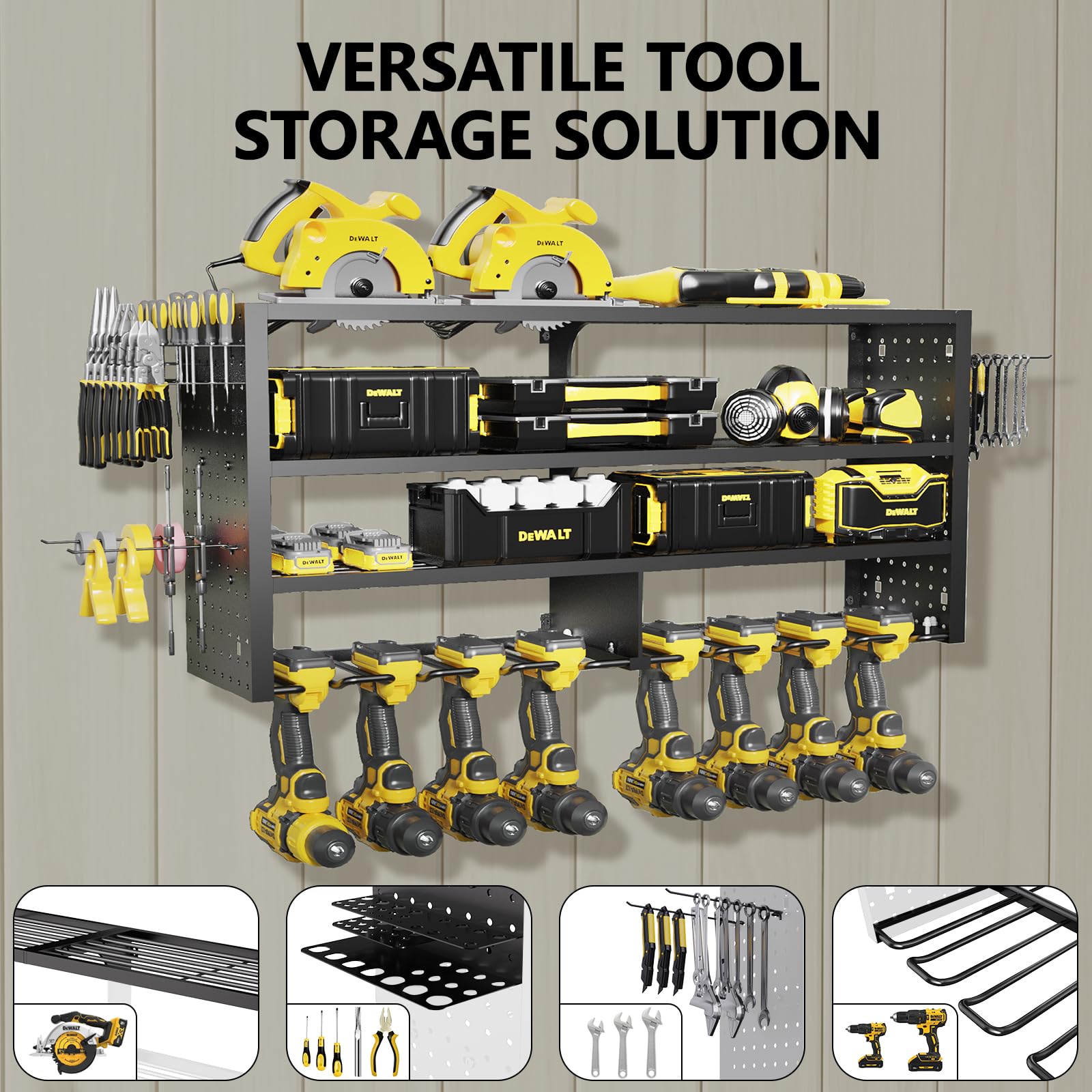 RacKeaLsi scratch-resistant coating protects the organizer and tools