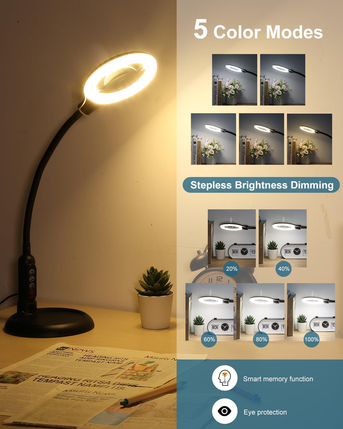 RackydigPro LED ring light delivers bright, adjustable illumination for detail work.