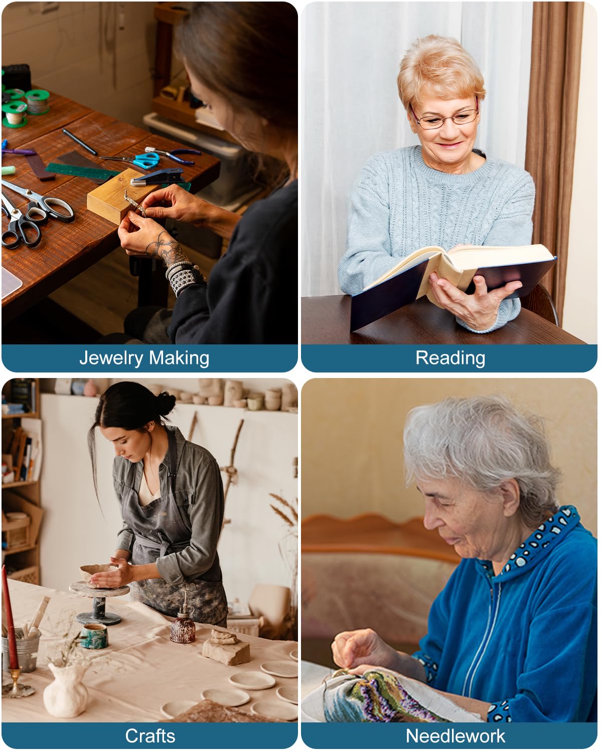 RackydigPro ideal for seniors needing hands-free magnification and clearer viewing.