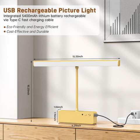 Racokky gold finish complements frames and canvases in modern spaces