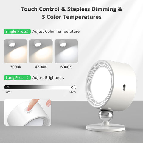 Racokky LED wall light removable for on-the-go lighting and emergencies