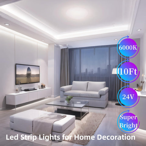 RadiantFlux flexible cuttable LED strip tailored to fit corners and edges.