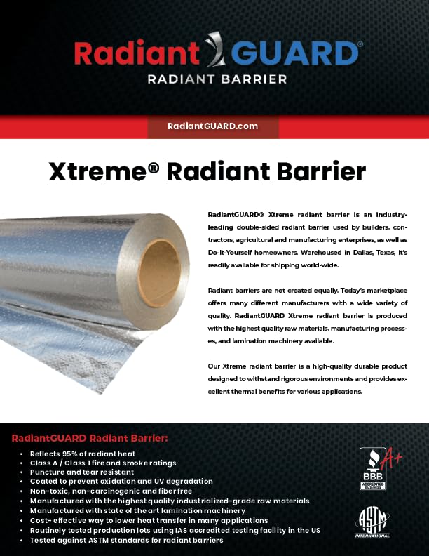 RadiantGUARD Xtreme tear and puncture resistant roll for attic use