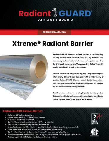 RadiantGUARD Xtreme tear and puncture resistant roll for attic use