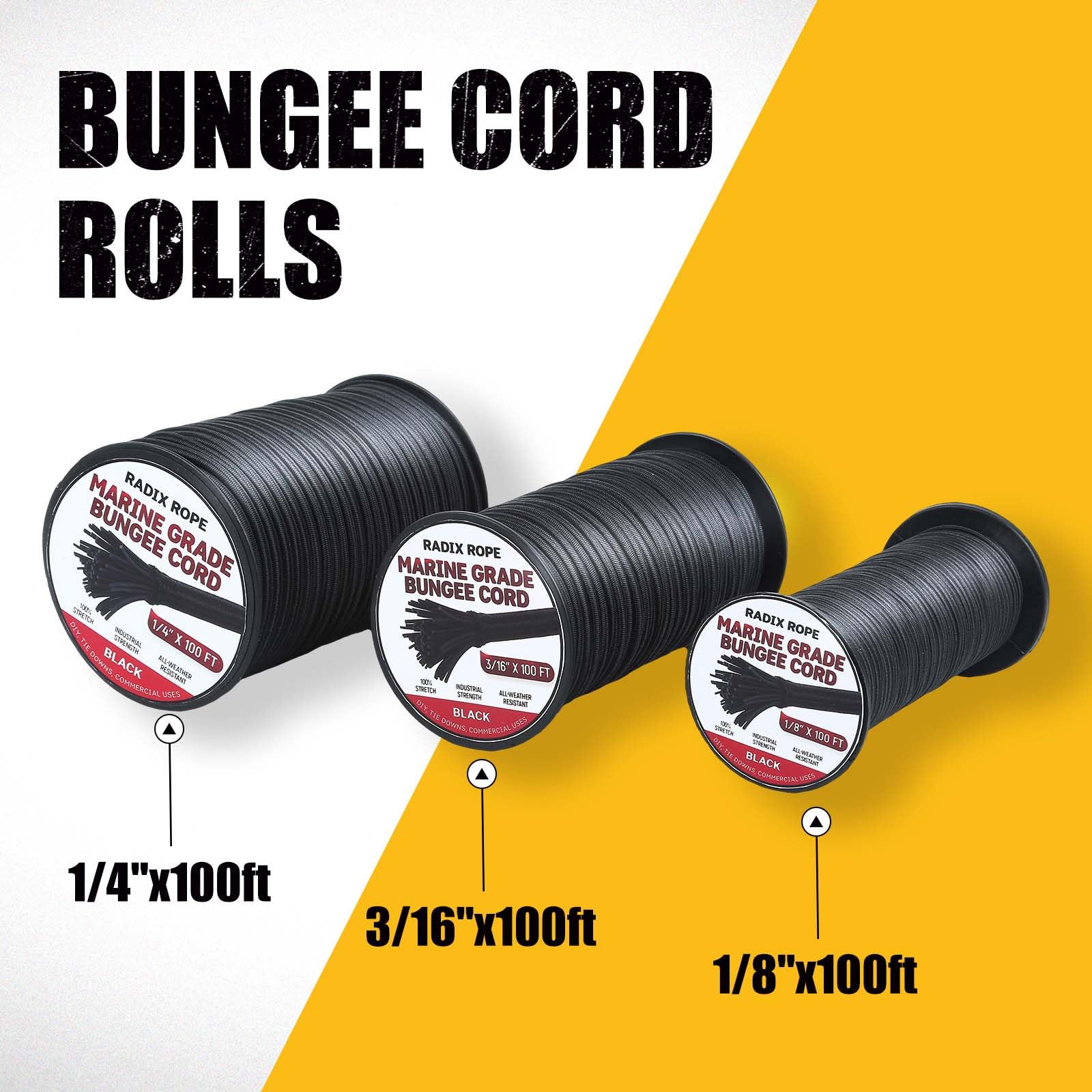Radix Rope industrial-strength bungee for heavy-duty securing tasks.