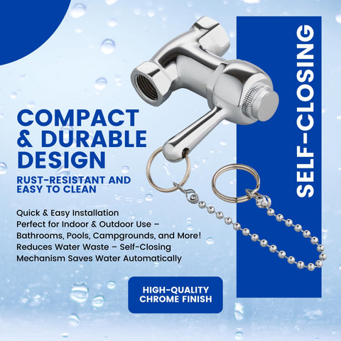 RAEFLOW chrome finish eases maintenance and resists corrosion.