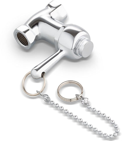 RAEFLOW self-closing valve with pull chain for outdoor showers.
