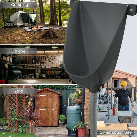 RAEFLOW waterless urinal grey material resists weather and wear
