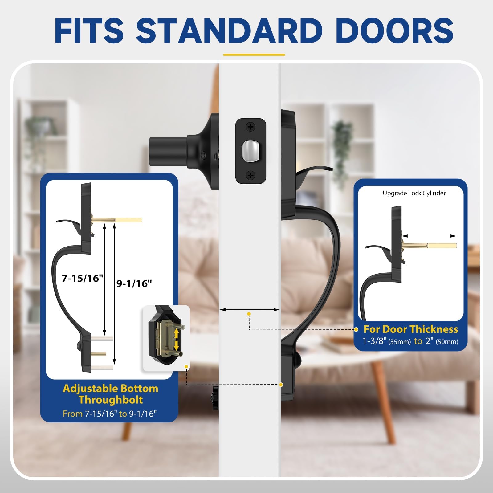Reversible RAFECIEE door handle for left or right opening