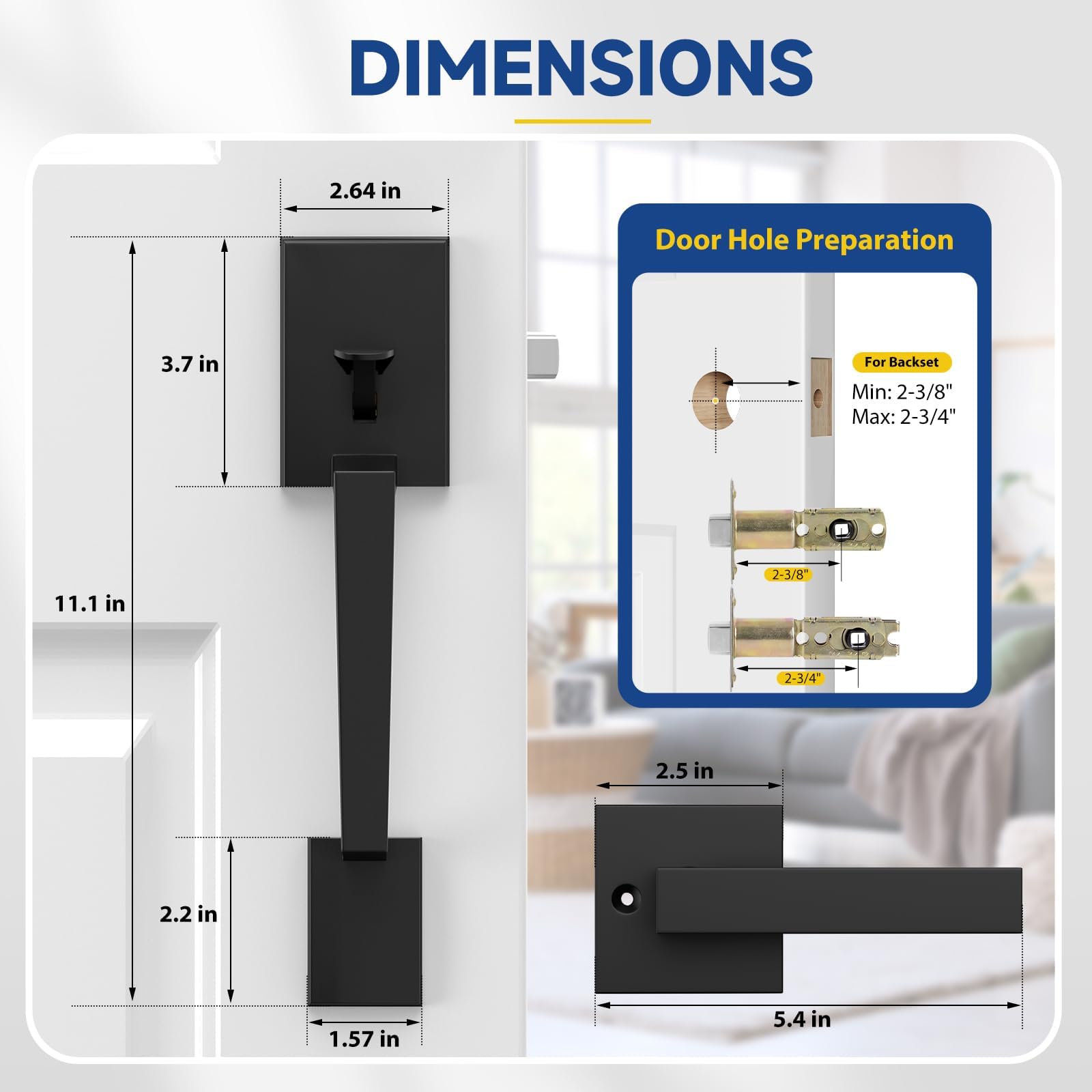 Reversible RAFECIEE door handle design for both door orientations